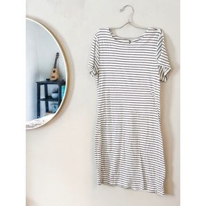 Striped short sleeved dress